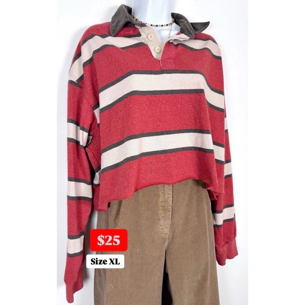 Rugby Cropped Shirt Size XL